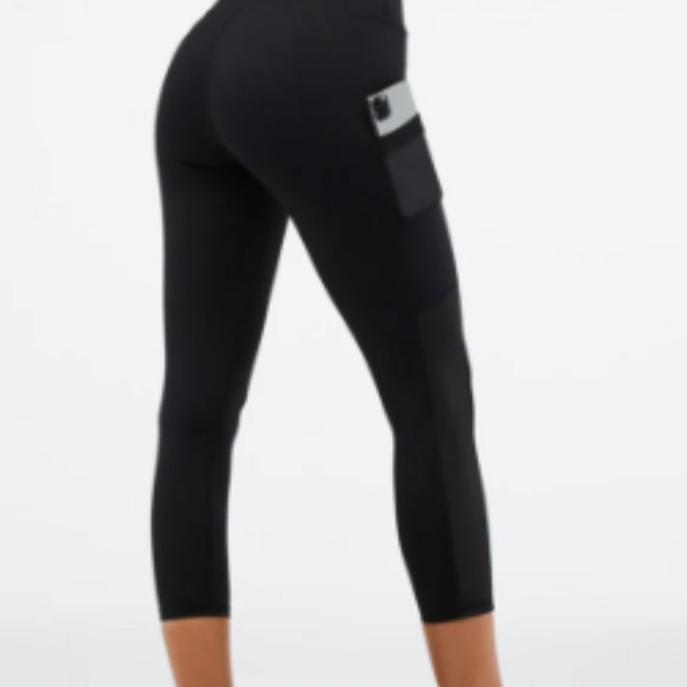 Fabletics Black Detail Leggings with Pockets